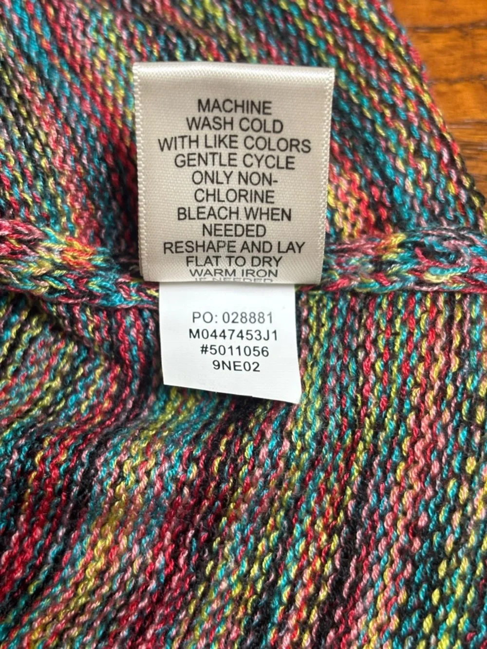 JohnPaulRichard Multicolor Scoop-Neck Pointelle Knit Sweater Women’s M - Picture 9 of 10